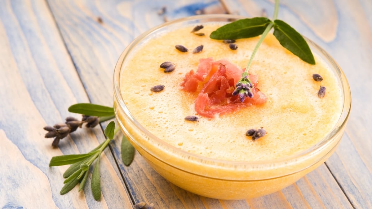 Gaspacho de melon et jambon de Parme